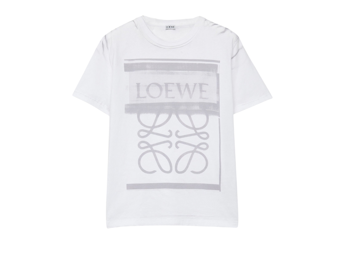 Loewe 25 T-Shirt V-Neck White Cotton