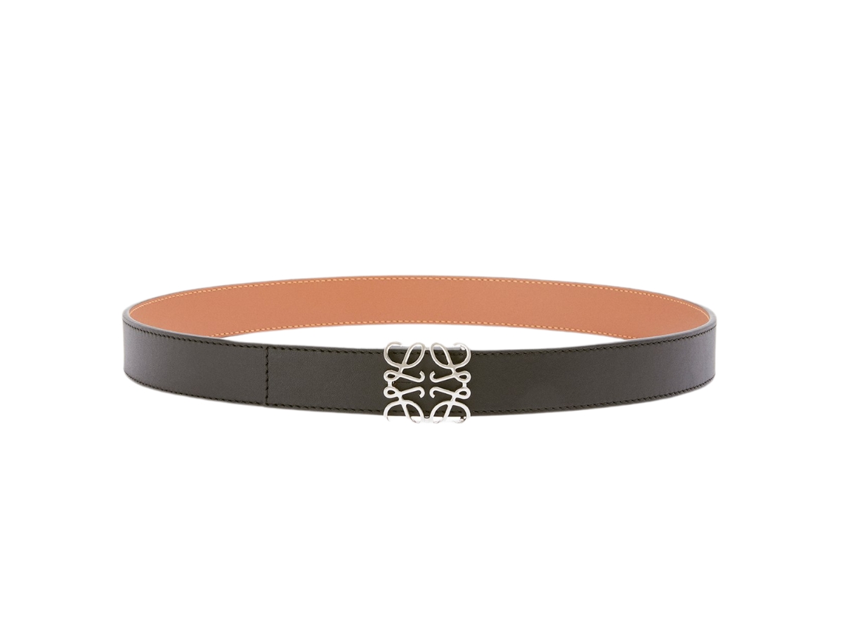 ANAGRAM REVERSIBLE 4CM BELT / BLK TAN PALLADIUM