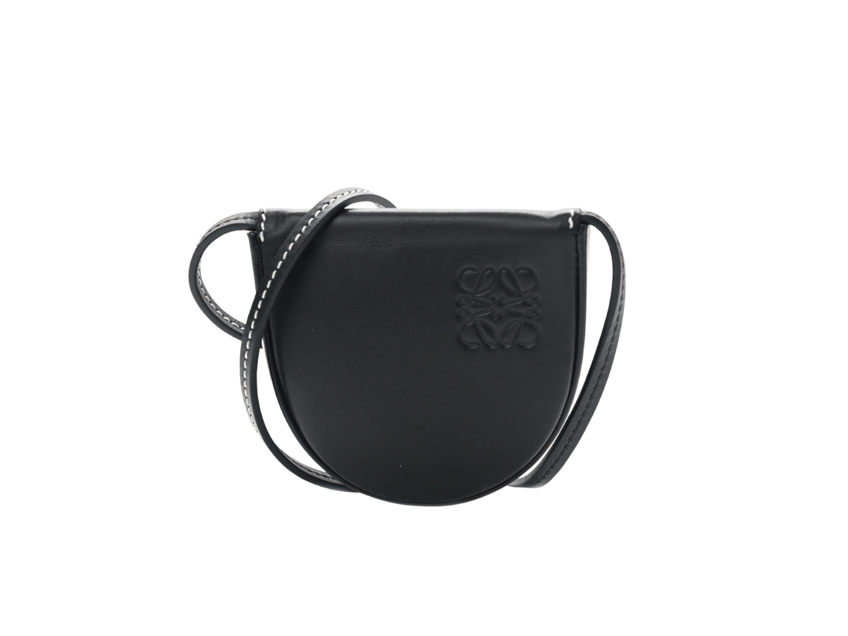 SASOM bags Loewe Small Heel Pouch In soft Calfskin Embossed Anagram With Neat Flap Black Check the latest price now