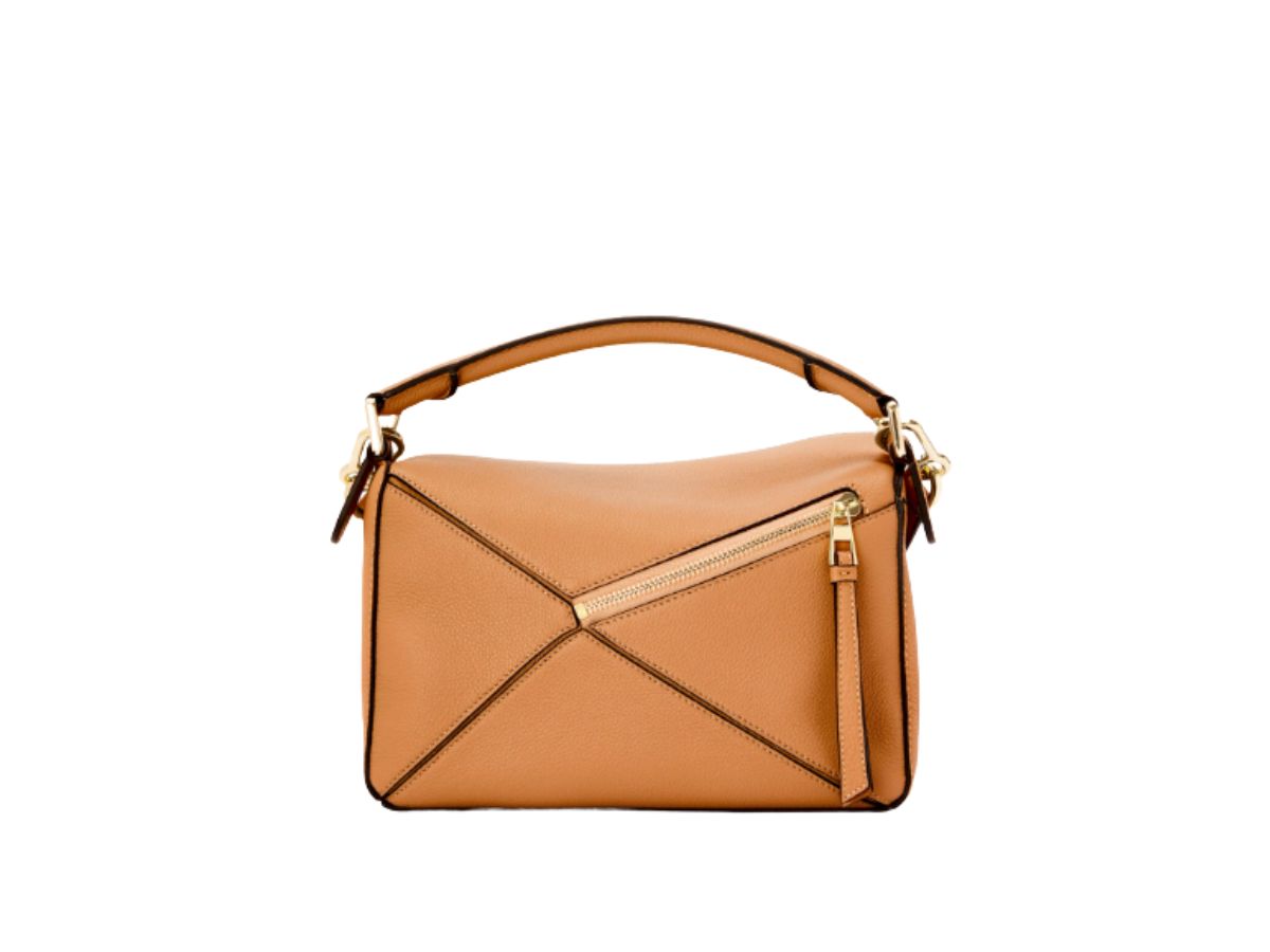 Small Puzzle bag in soft grained calfskin Toffee - LOEWE