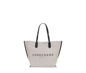 Buy Longchamp Essential L Tote Bag In Canvas With Silver Color Metallic Hardware Ecru at Sasom – Authentic and Ready to Ship