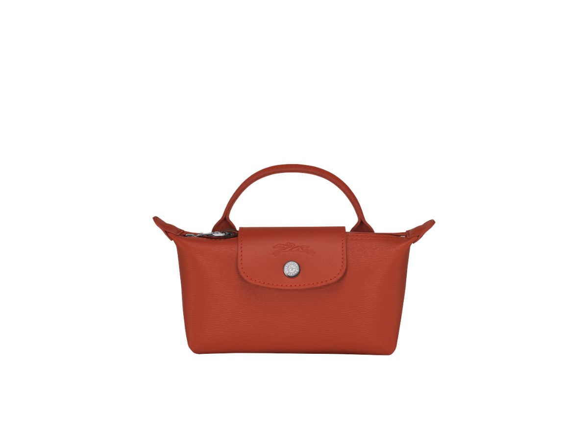 Le Pliage City Pouch with handle Terracotta - Canvas (34175HYQ213)