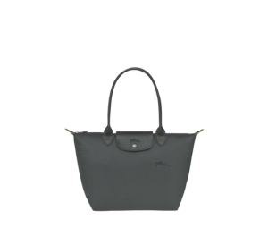 Buy Longchamp Le Pliage Green M Tote Bag In Recycled Polyamide Canvas With Silver Color Metallic Hardware Graphite at Sasom – Authentic and Ready to Ship