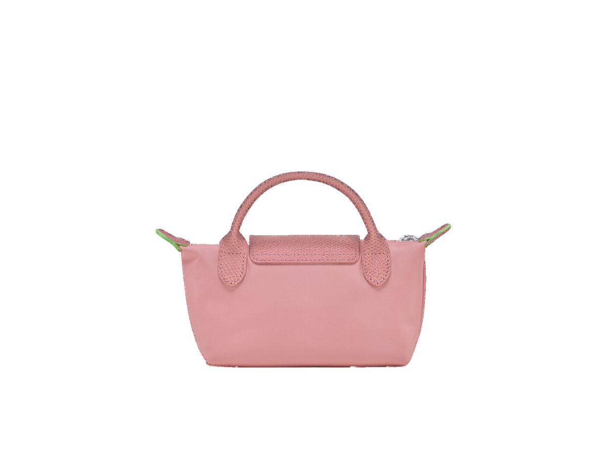 Le Pliage Green Pouch with handle Petal Pink - Recycled canvas  (34175919P72)
