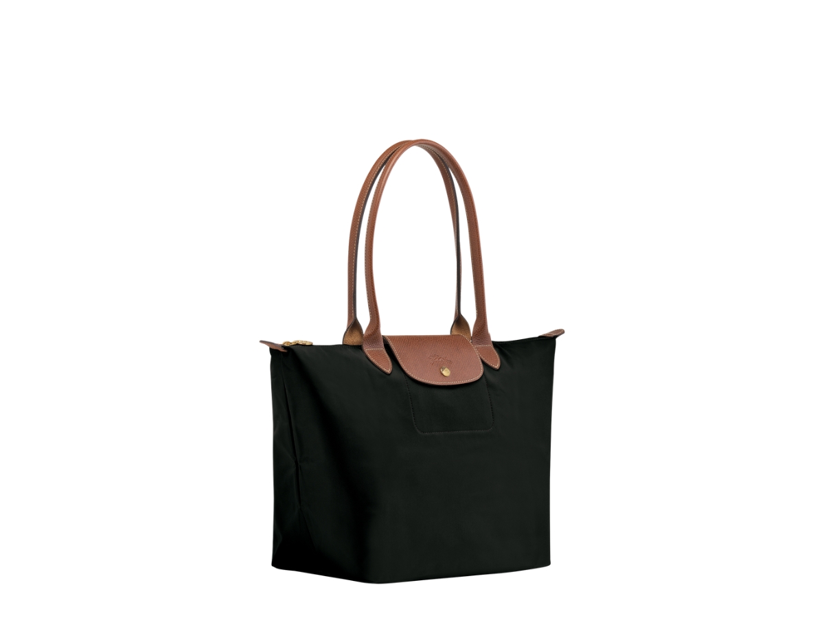 Le Pliage Original L Tote bag Black - Recycled canvas