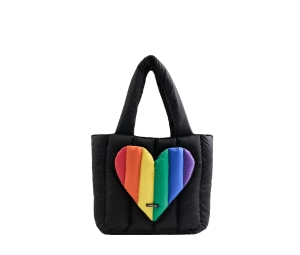 Longlai Pride Heart Tote Bag Black