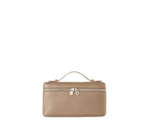 Buy Loro Piana Extra Pocket L19 In Grained Calfskin With Silver Metal Hardware Warm Mastic at Sasom – Authentic and Ready to Ship