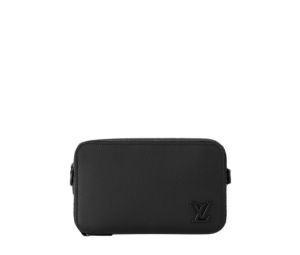 Louis Vuitton Alpha Wearable Wallet In Grained Calf Leather With Black-Colour Hardware Black