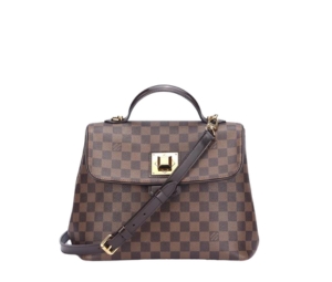 Louis Vuitton Bergamo MM In Coated Canvas With Gold-Colour Hardware Damier Ebene