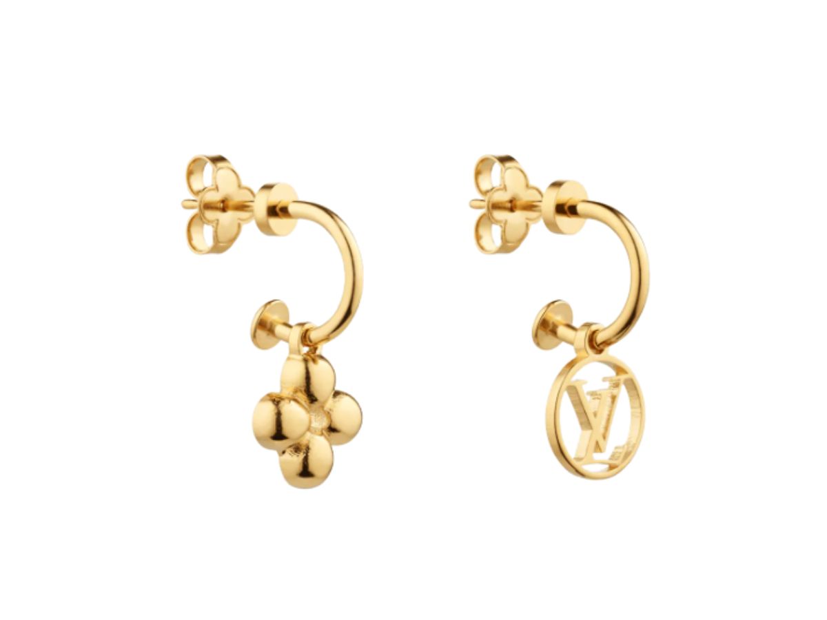 Louis Vuitton Gold Blooming Earrings Golden Metal ref342794  Joli Closet