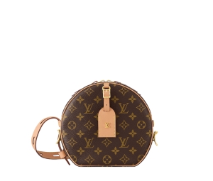 Louis Vuitton Boite Chapeau Souple MM In Monogram Coated Canvas With Brushed Gold-Color Hardware