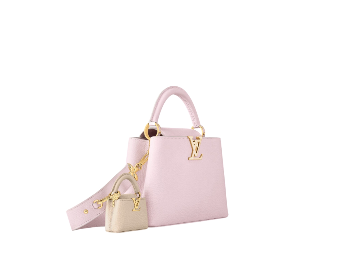 CAPUCINES BB 26 IN MARSHMALLOW PINK TAURILLON GOLD HARDWARE