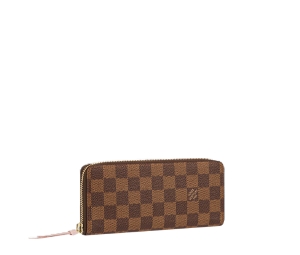 Louis Vuitton Damier Azur Canvas Rose Ballerine Clemence Wallet