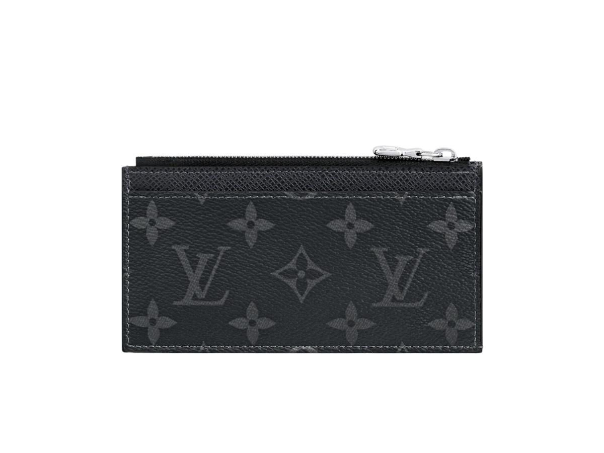 Authentic LOUIS VUITTON Monogram Eclipse reverse Coin card Holder