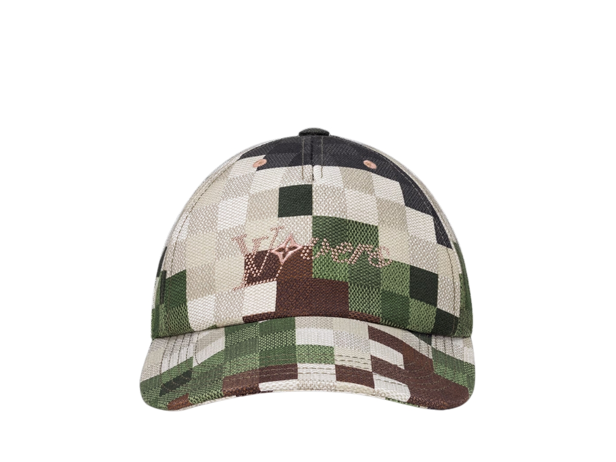 Louis Vuitton Damoflage Cap In Green Cotton-Metal Hardware