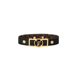 Buy Louis Vuitton Dauphine Bracelet In Monogram Canvas Lining With Metal Gold-Color Finish Black at Sasom – Authentic and Ready to Ship
