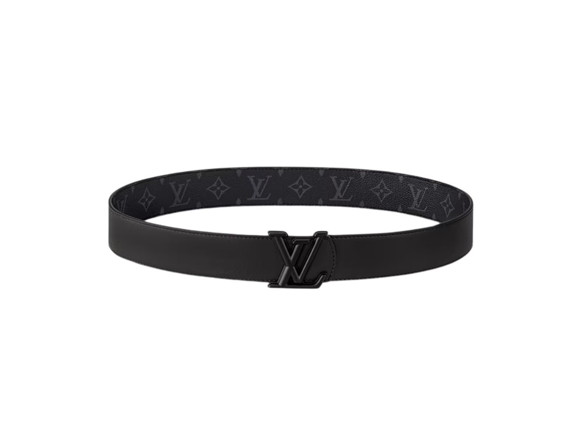 louis vuitton belt matte black
