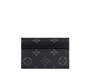 Louis Vuitton Double Card Holder In Monogram Eclipse Coated Canvas With 4 Credit Cards Slots