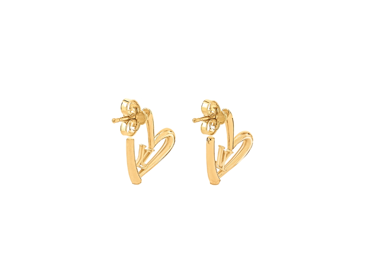 Louis Vuitton Fall in Love Earrings PM Gold Metal