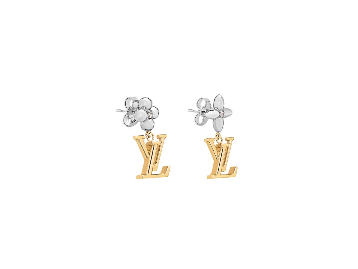 lv flower earrings