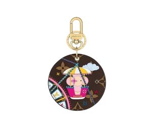 Louis Vuitton Illustre Vivienne Funfair Xmas Bag Charm and Key Holder Monogram Rose Ballerine Pink