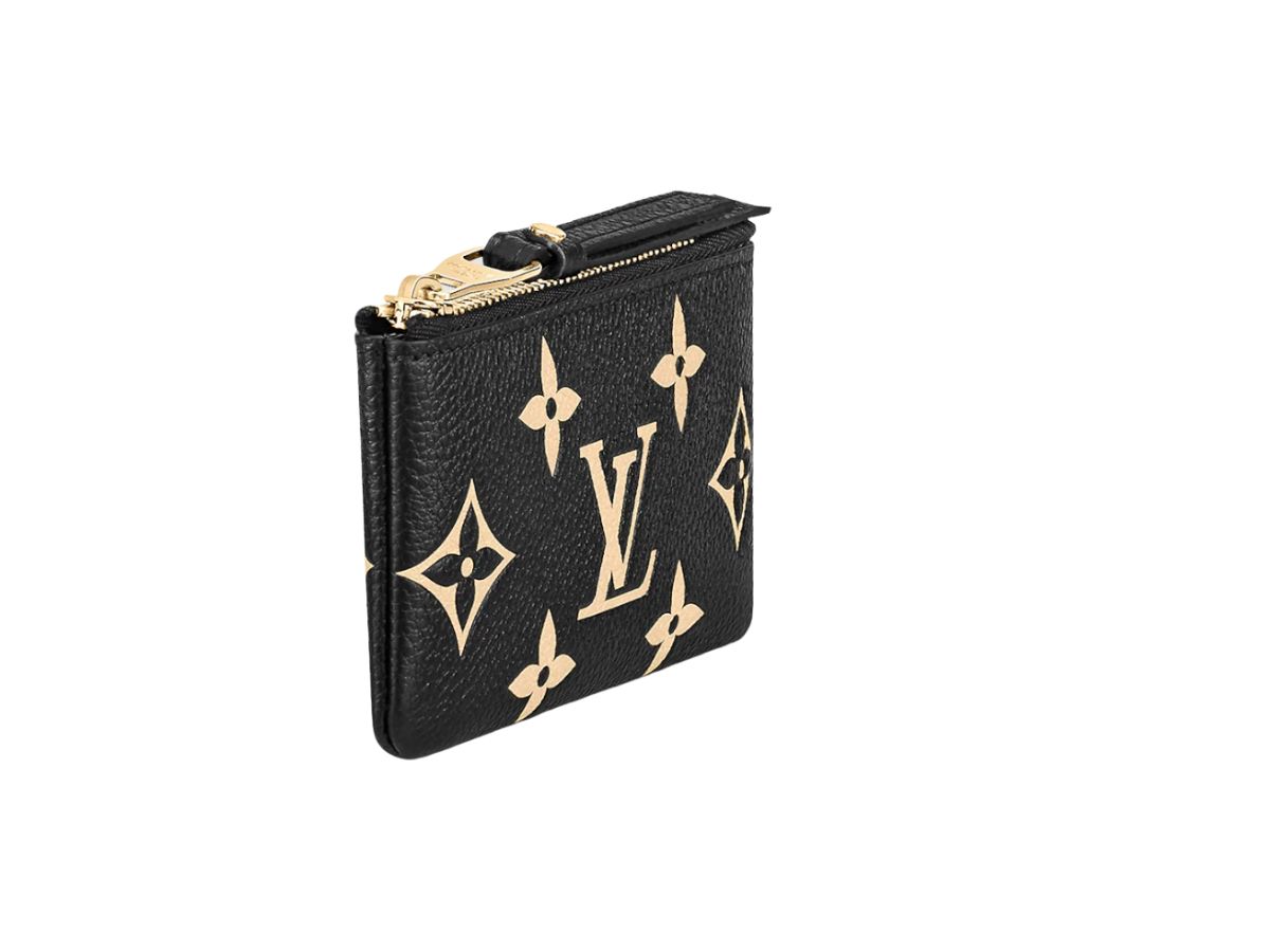Louis Vuitton Monogram Empreinte Leather Key Pouch Bicolor Black