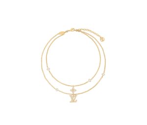 Buy Louis Vuitton Lady LV Necklace In Gold-Tone Metal Enhanced With Sparkling Crystals at Sasom – Authentic and Ready to Ship