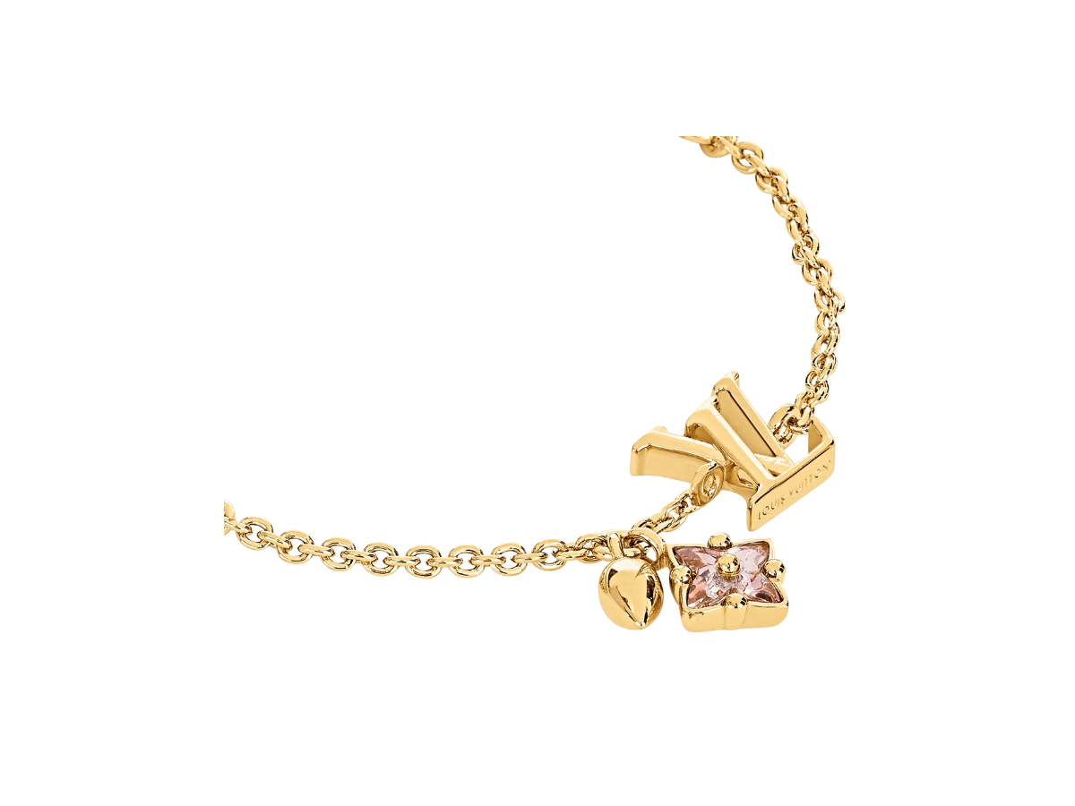 Louis Vuitton Loulougram Bracelet In Metal With Gold-Color Finish 