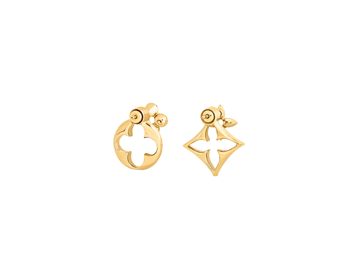 Louis Vuitton LV Flowergram Earrings Gold