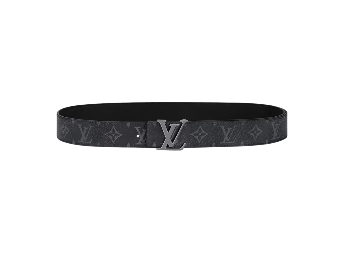 Louis Vuitton Monogram Eclipse Initiales Reversible Belt Black