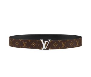 Buy Louis Vuitton LV Initiales 40MM Reversible In Monogram Canvas And Smooth Black Calf Leather With Shiny Silvery LV Buckle at Sasom – Authentic and Ready to Ship