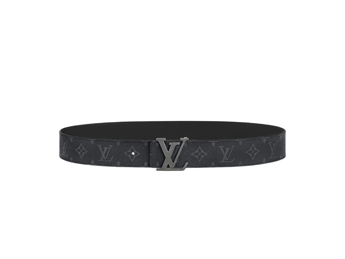 Louis Vuitton LV Line Reversible Belt Monogram Eclipse 40MM Grey