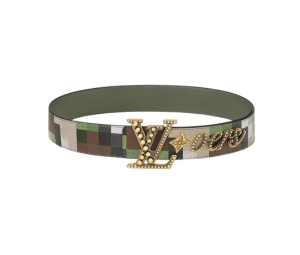 Buy Louis Vuitton LV Lovers 40mm Belt In Damoflage Calf Leather With Gold-Colour Hardware Green-Brown Damoflage at Sasom – Authentic and Ready to Ship