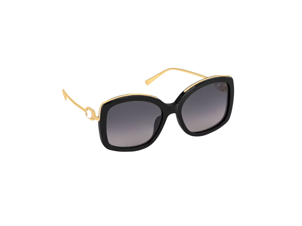 Louis Vuitton Monogram Pearl Square Z1932W  Sunglasses Black Louis Vuitton LV Monogram Pearl Square Sunglasses In Black  main image 2