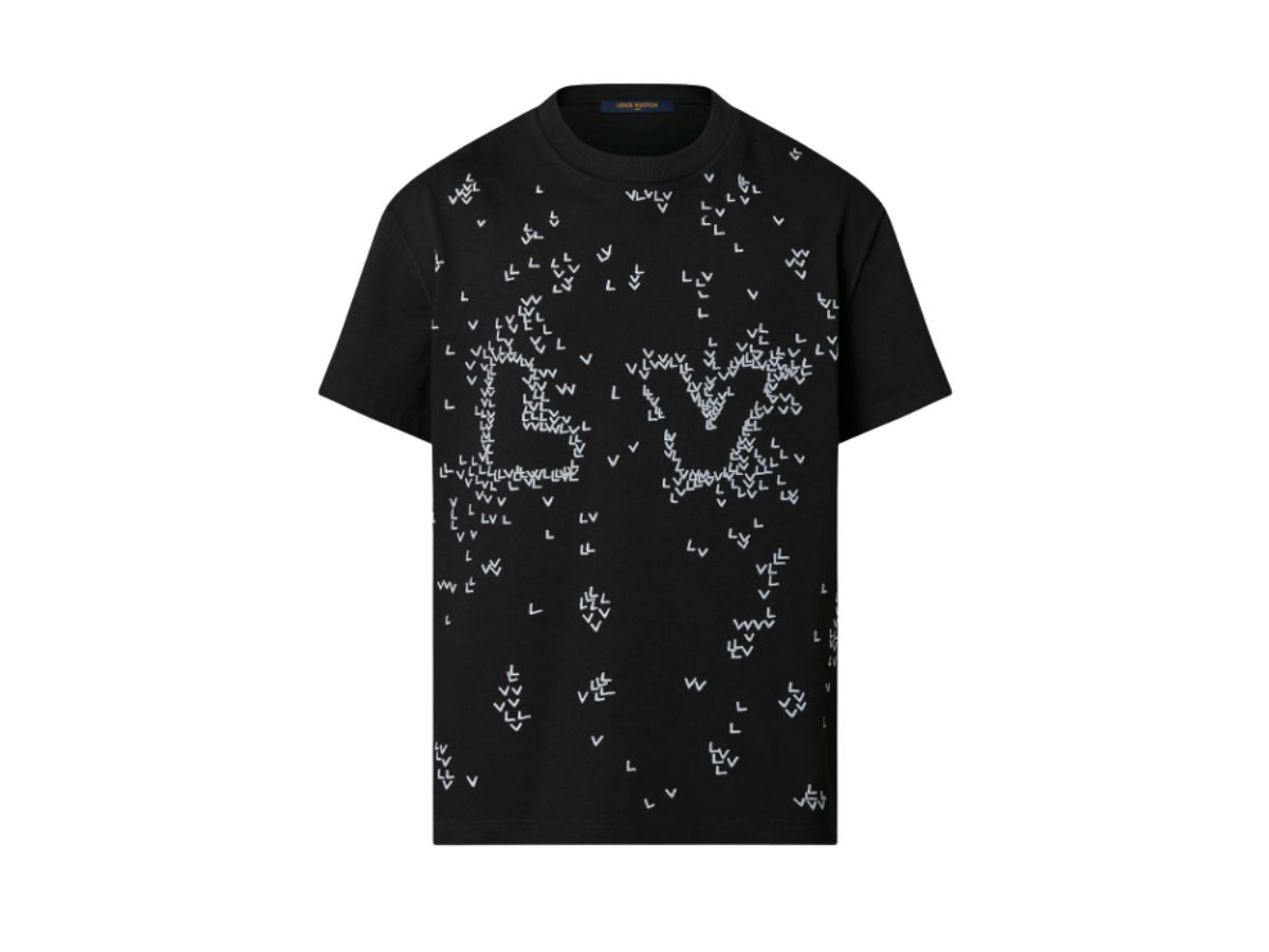 SASOM | เสื้อผ้า Louis Vuitton LV Spread Embroidery T-Shirt Black