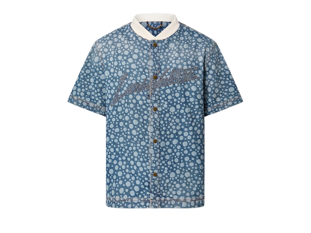 Louis Vuitton Graphic Cotton Short-Sleeved Dark Denim Blue T Shirt