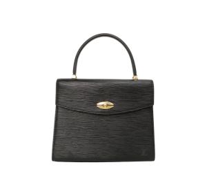 Authentic Louis Vuitton Lv Malesherbes Kelly Top Handle Black Epi
