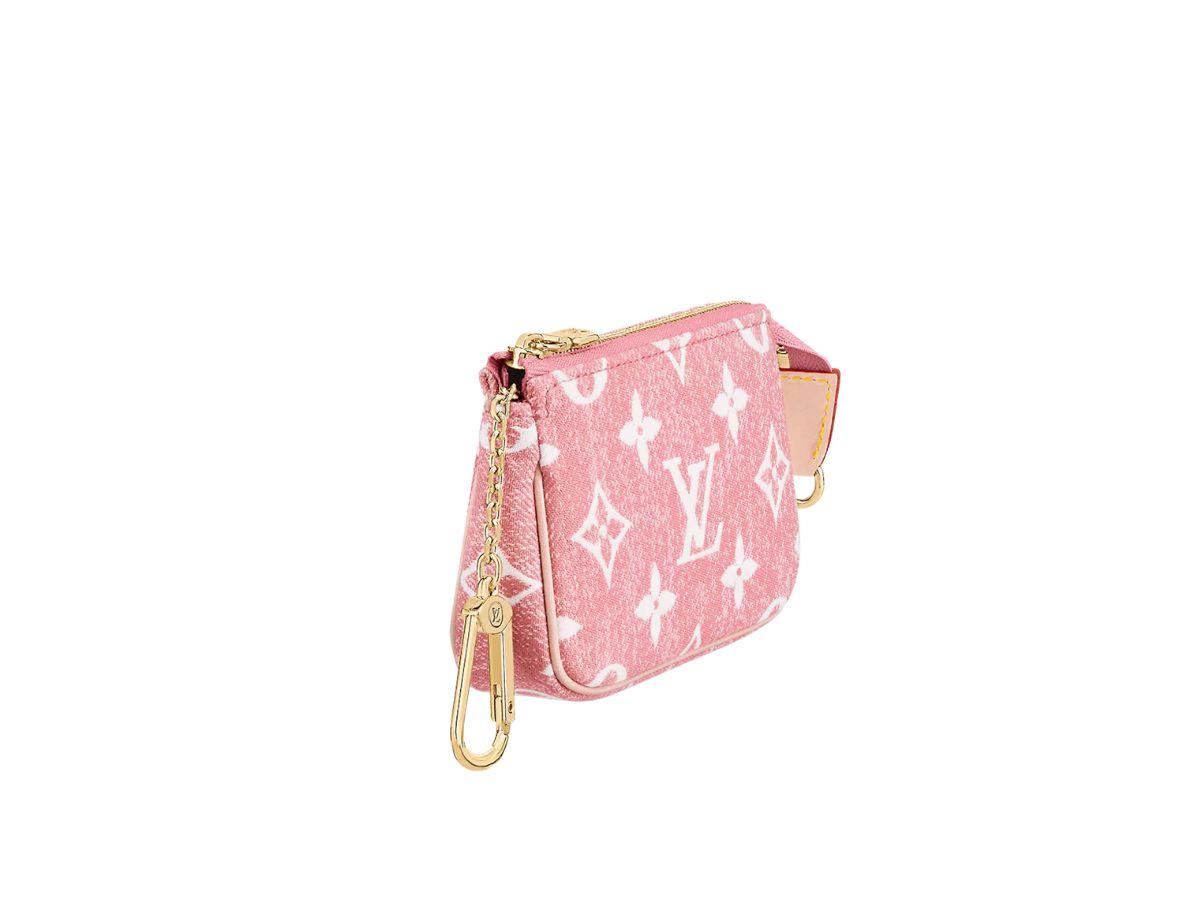 Louis Vuitton Micro Pochette Accessoires Denim Jacquard Pink in