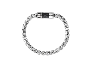 Louis Vuitton Monogram Chain Bracelet In Coated Monogram Eclipse Canvas With Silver-Color Finish Hardware