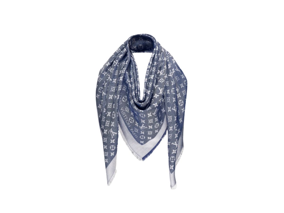 louis vuitton monogram denim shawl