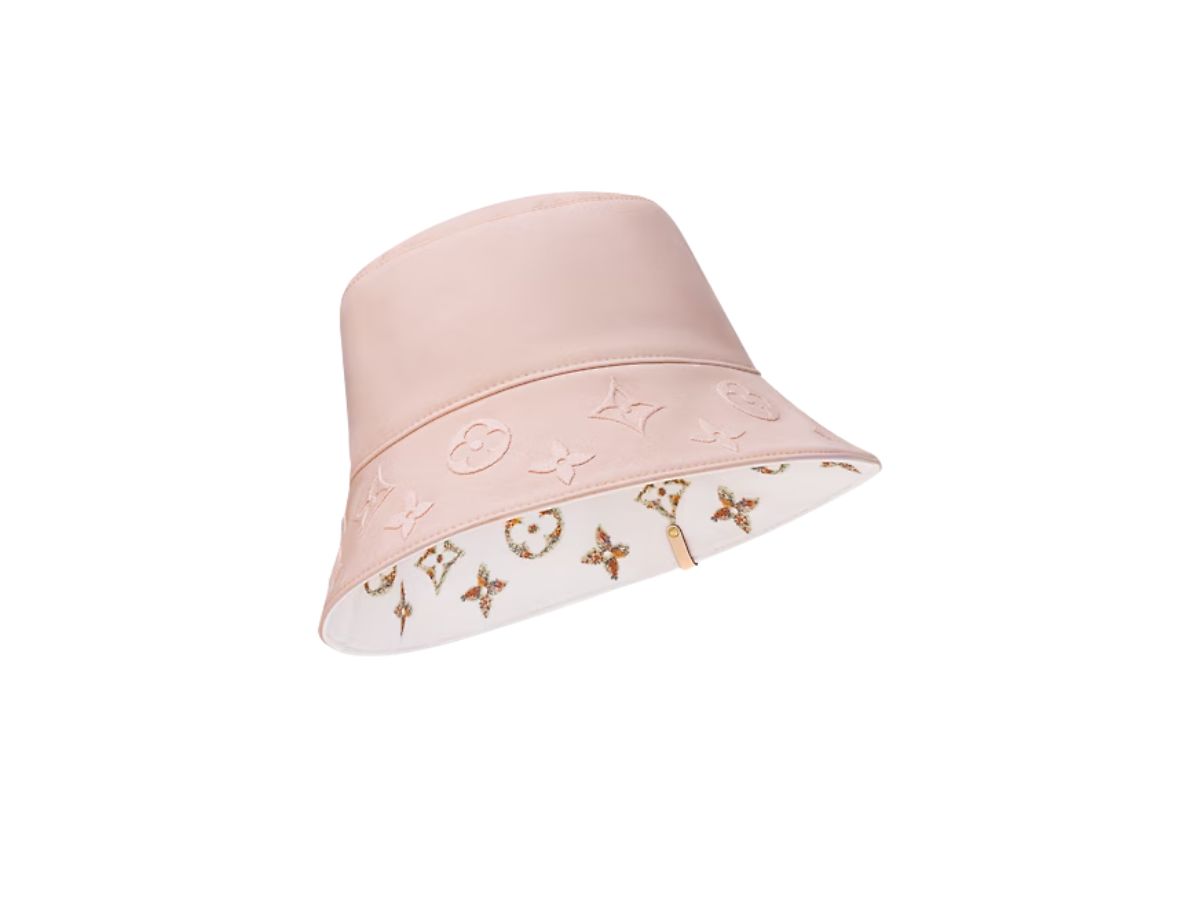 Buy Louis Vuitton Monogram Flowers Bucket Hat Beige | SASOM