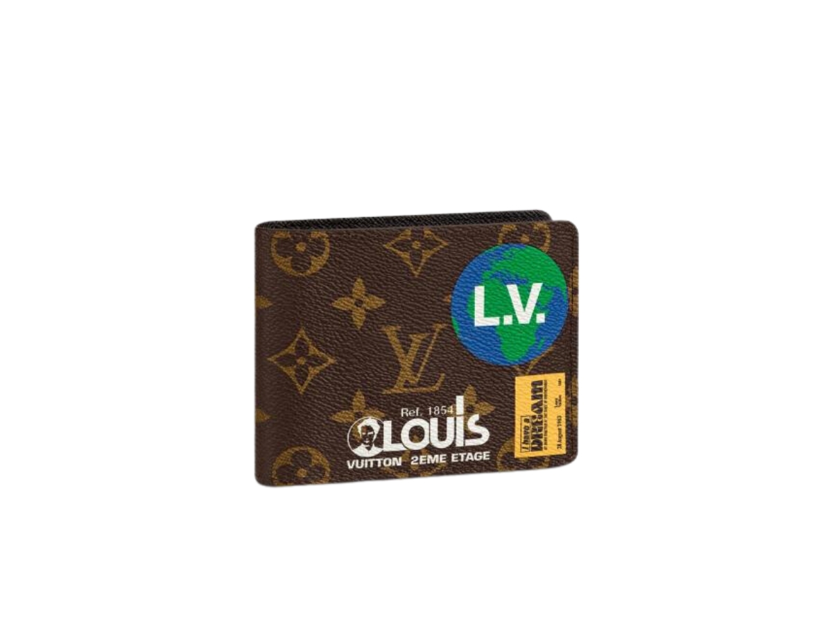 Sasom กระเป๋า Louis Vuitton Multiple Wallet In Monogram Brown Canvas With Silver Color