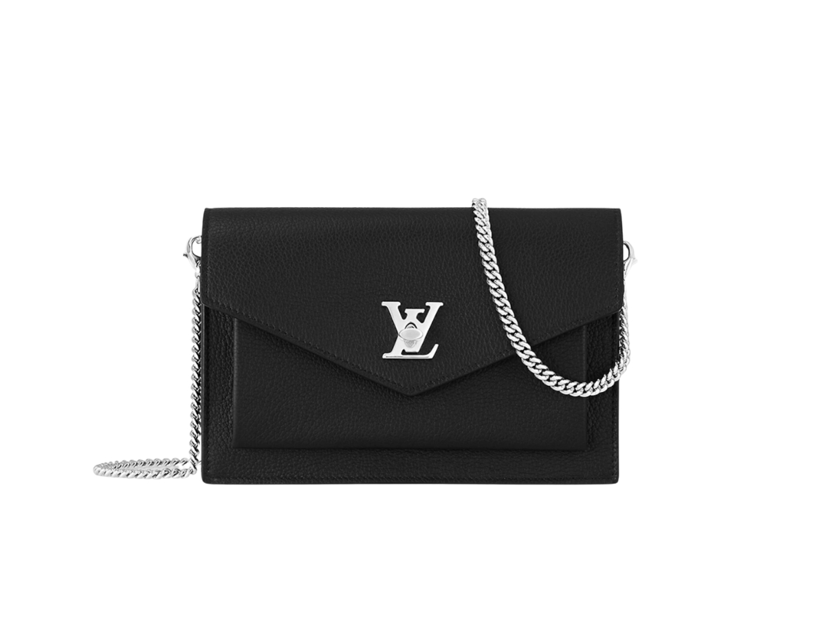 Louis Vuitton M63471 Black Calf Leather MYLOCKME Chain Pochette