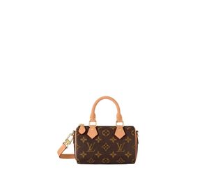 Louis Vuitton Nano Speedy In Monogram Coated Canvas With Gold-Color Hardware