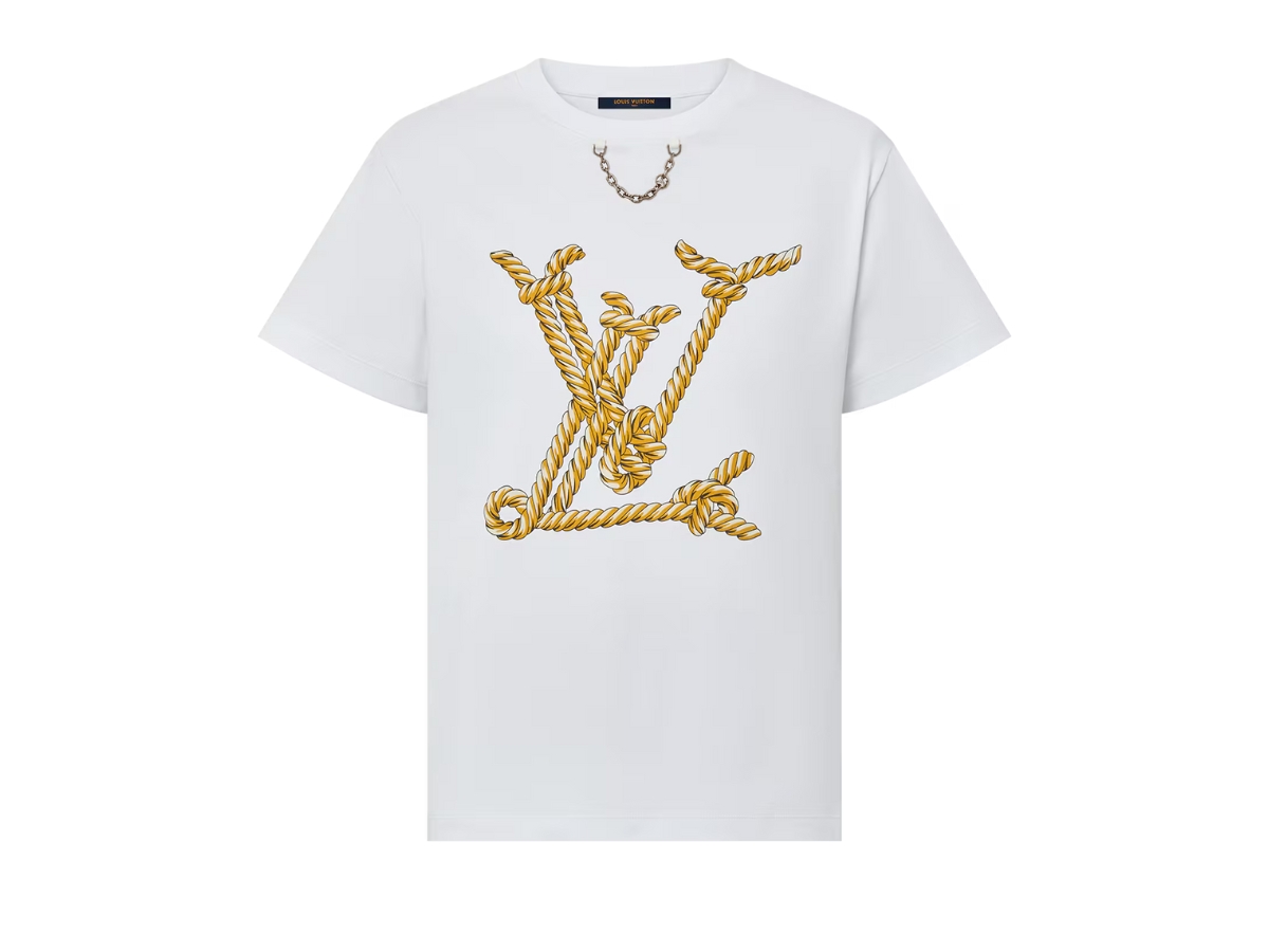 Tシャツ・カットソー LOUIS VUITTON Nautical LV T-Shirt ช้อป Louis Vuitton Nautical LV T-Shirt Whiteของแท้ที่ SASOM