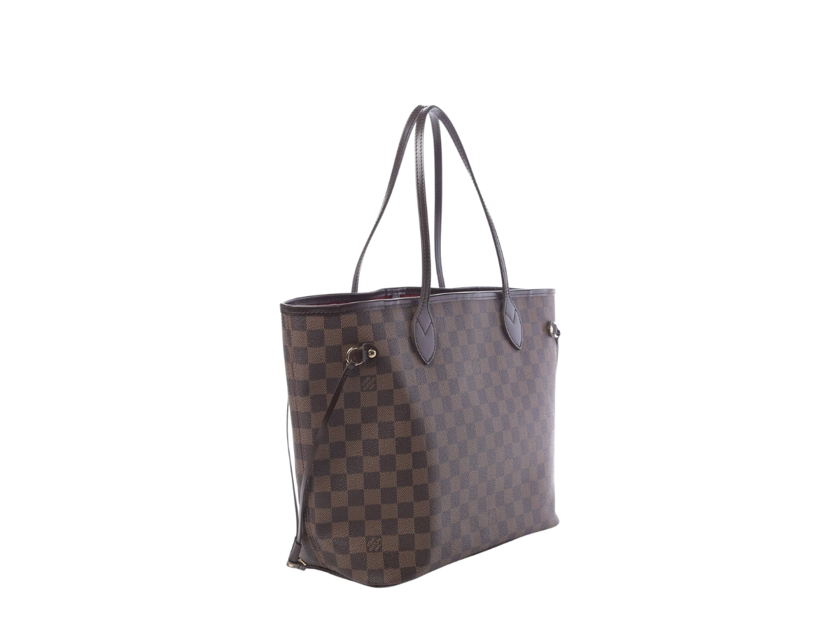 Louis Vuitton Brown Damier Ebene Coated Canvas Neverfull MM Gold