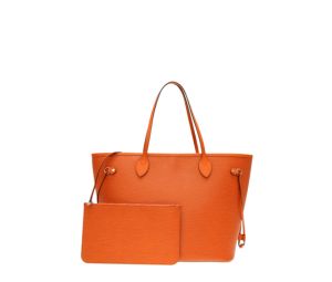 Louis Vuitton Neverfull MM In Epi Leather With Silver-Color Hardware Orange