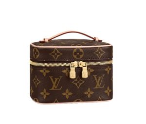 Louis Vuitton Nice Nano Toiletry Pouch In Monogram Coated Canvas With Gold-Color Hardware
