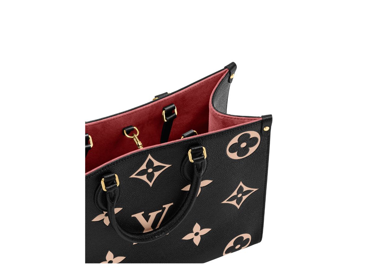 Louis Vuitton Onthego MM Tote Bag M45495 Monogram Empreinte Black