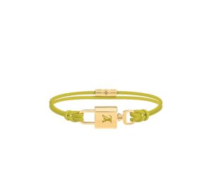 Buy Louis Vuitton Padlock Bracelet In Yellow Leather And Brass at Sasom – Authentic and Ready to Ship